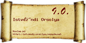Istvándi Orsolya névjegykártya